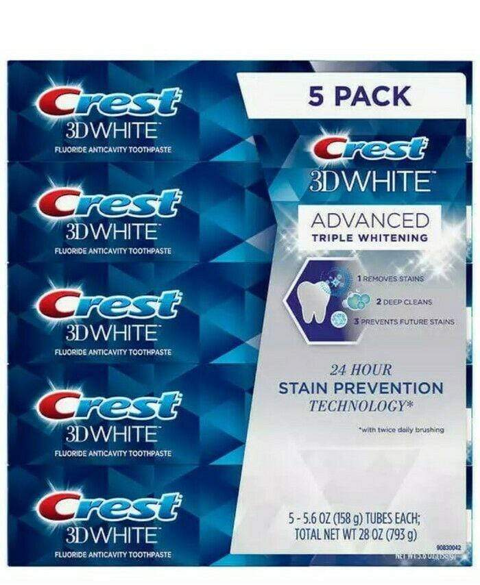 Crest 3D White Advanced Triple Whitening (158g x 5)